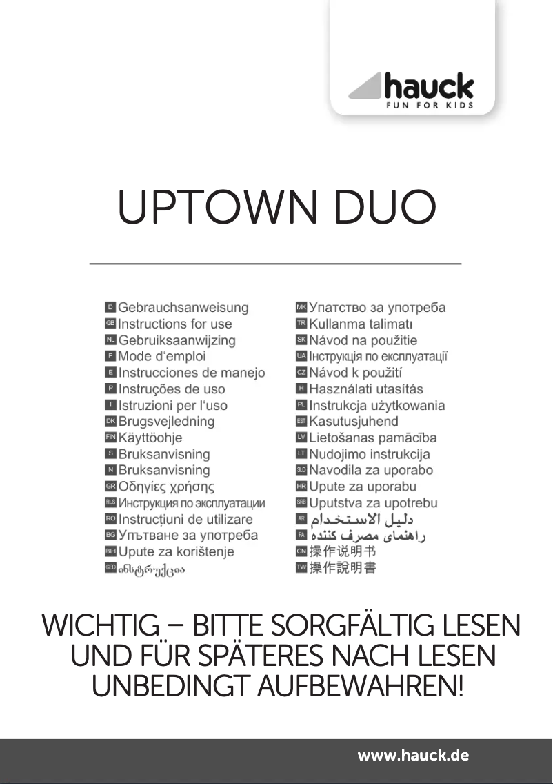Imagen de la primera página del manual del dispositivo Uptown Duo