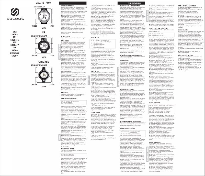 Imagen de la primera página del manual del dispositivo Chicked SR009