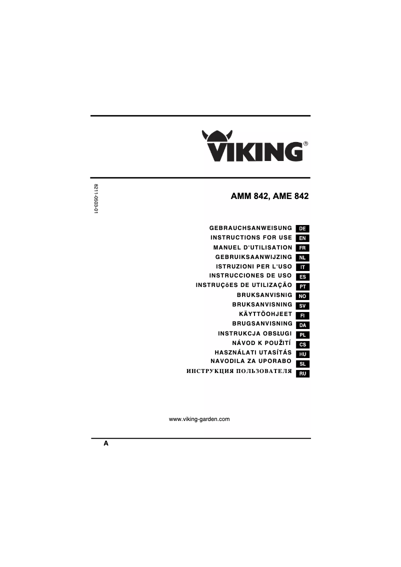 Imagen de la primera página del manual del dispositivo AME 842