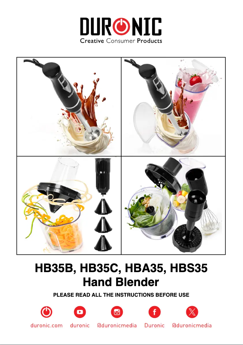 Imagen de la primera página del manual del dispositivo HB35