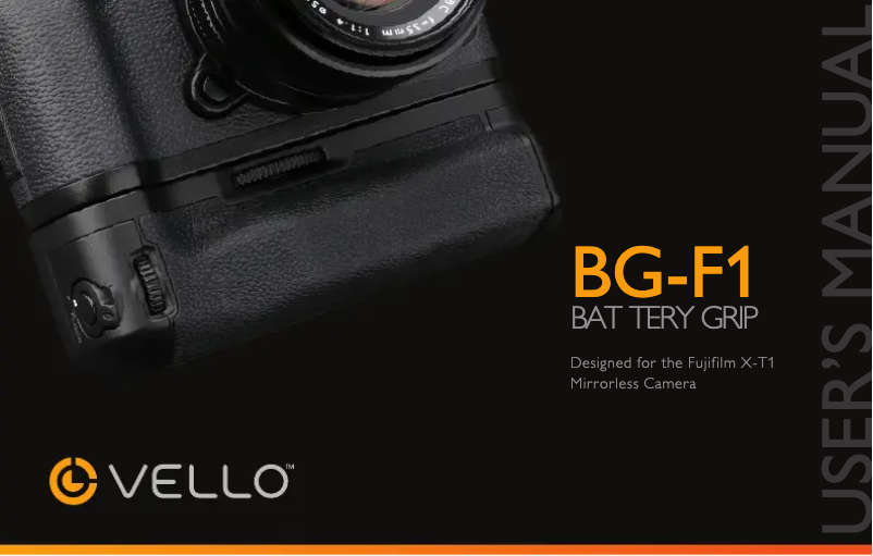 Página 1 del manual Manual de usuario Vello BG-F1