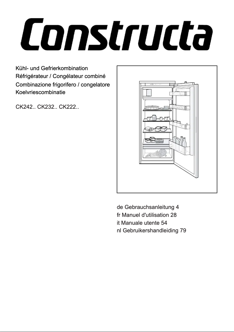 Página 1 del manual Manual de usuario Constructa CK222NSE0