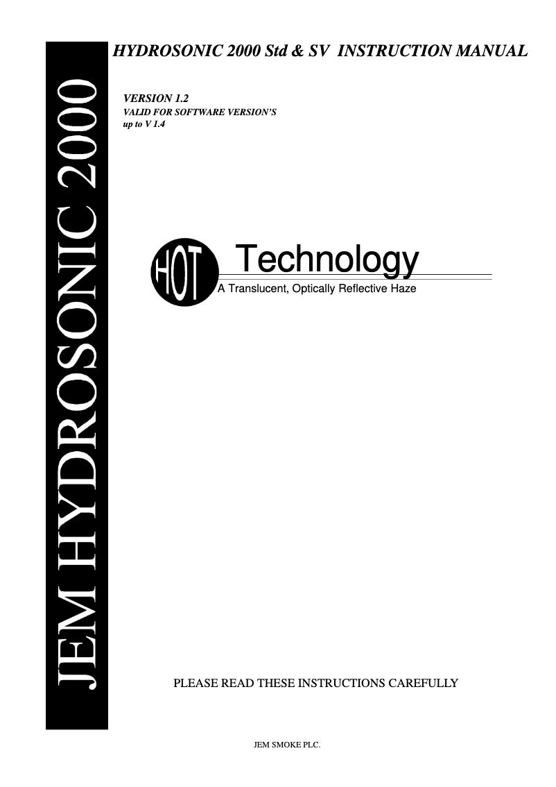 Página 1 del manual Manual de usuario Martin JEM Hydrosonic 2000
