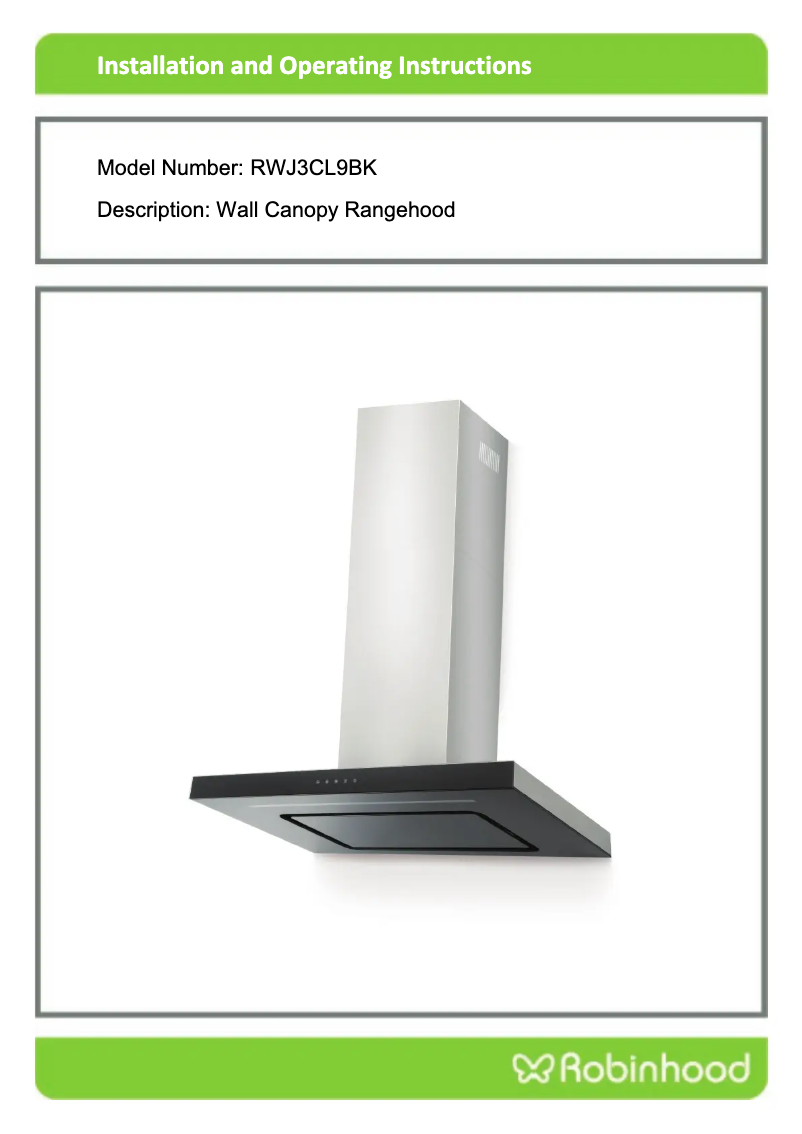 Imagen de la primera página del manual del dispositivo RWJ 900