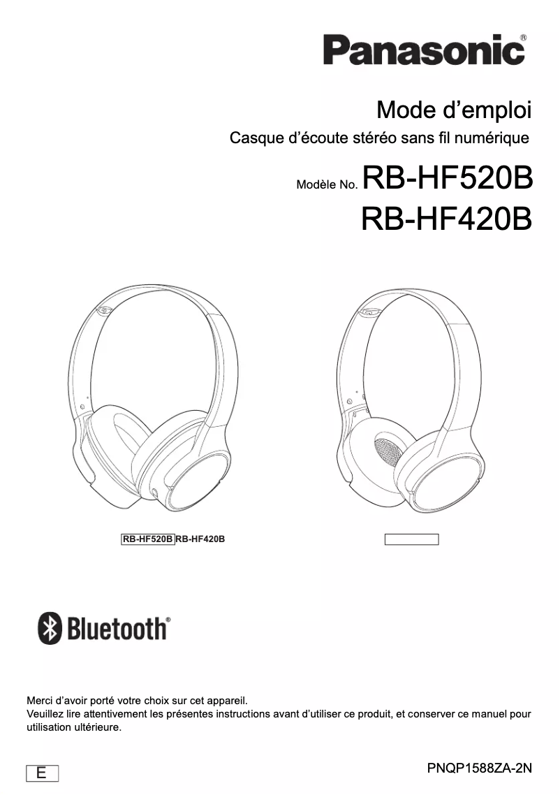 Página nº 1 - Manual de usuario Panasonic RB-HF520B