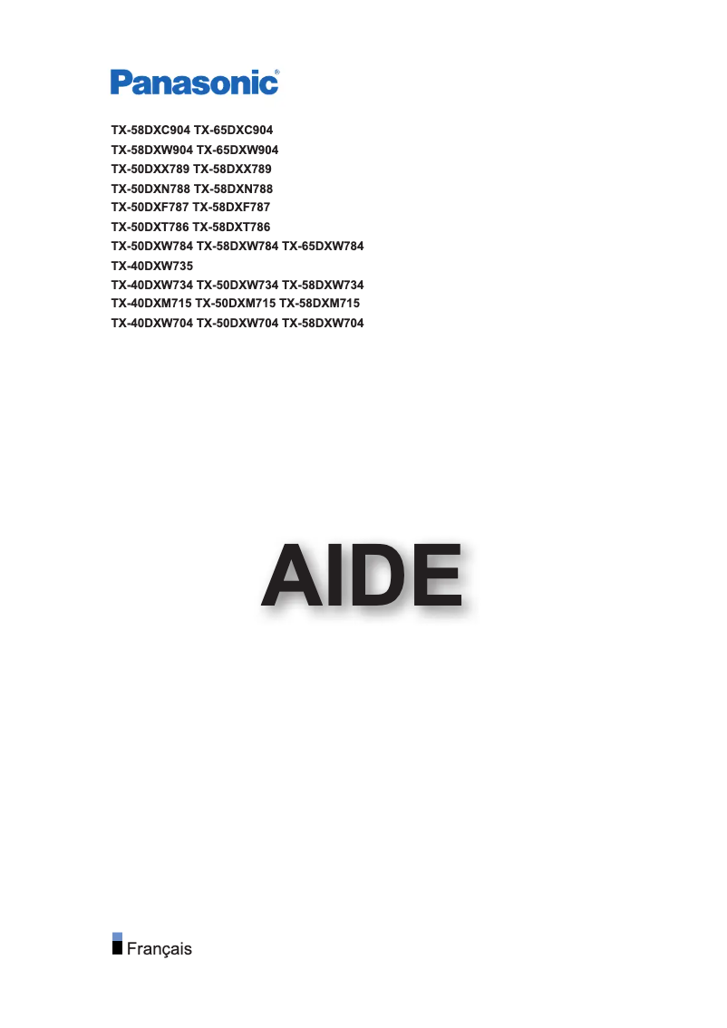 Página nº 1 - Manual de usuario Panasonic Viera TX-65DXW784