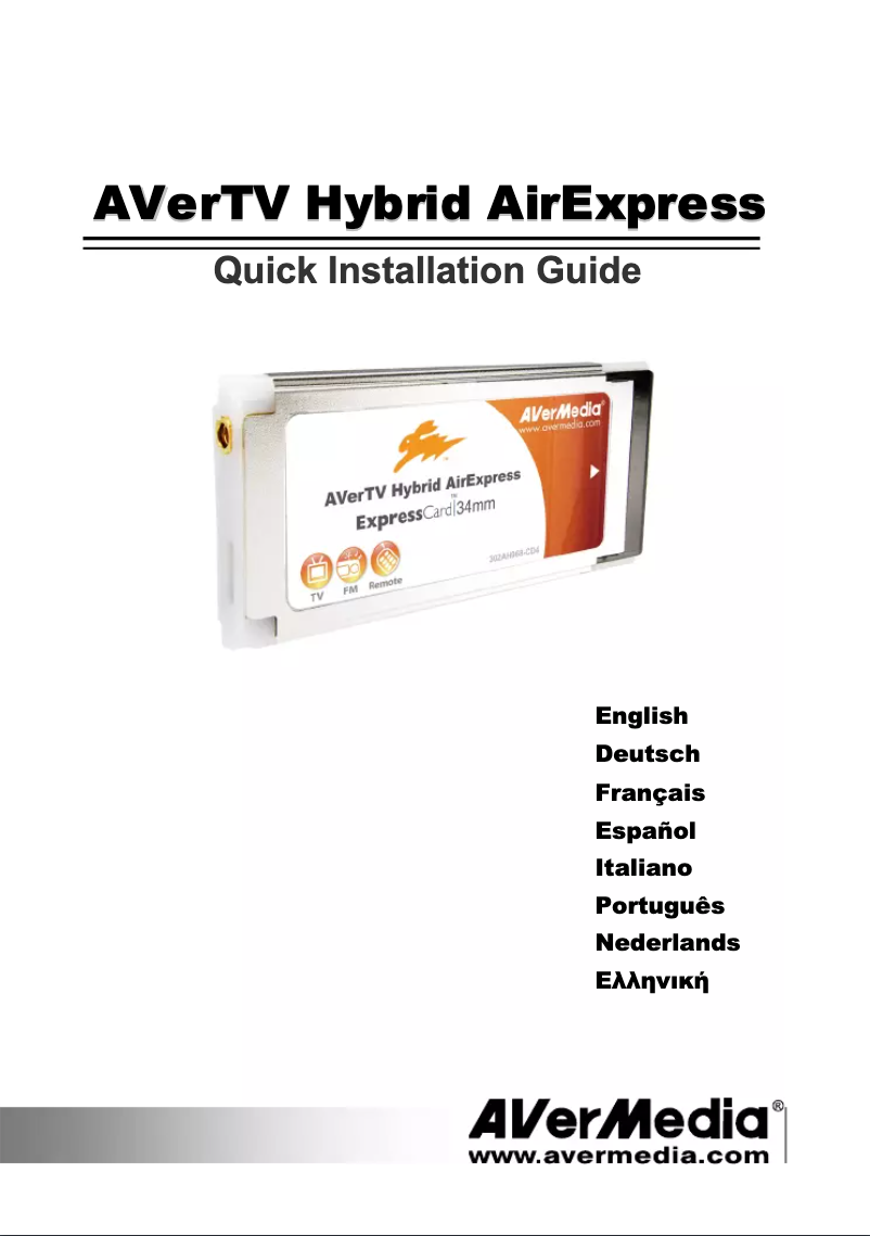 Imagen de la primera página del manual del dispositivo AVerTV Hybrid AirExpress