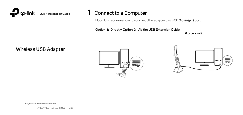 Imagen de la primera página del manual del dispositivo Archer TX20UH