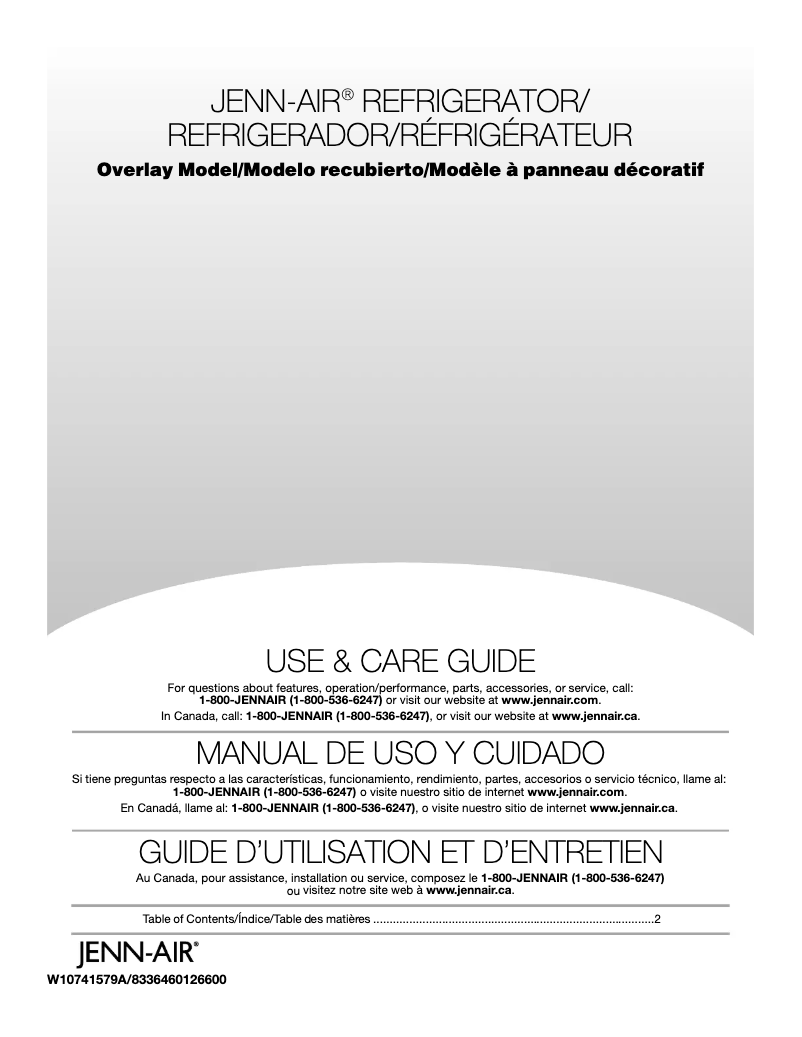 Página nº 1 - Manual de usuario JennAir JUR24FLERS