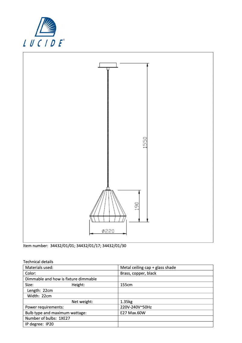 Imagen de la primera página del manual del dispositivo Lyna 34432/01/01
