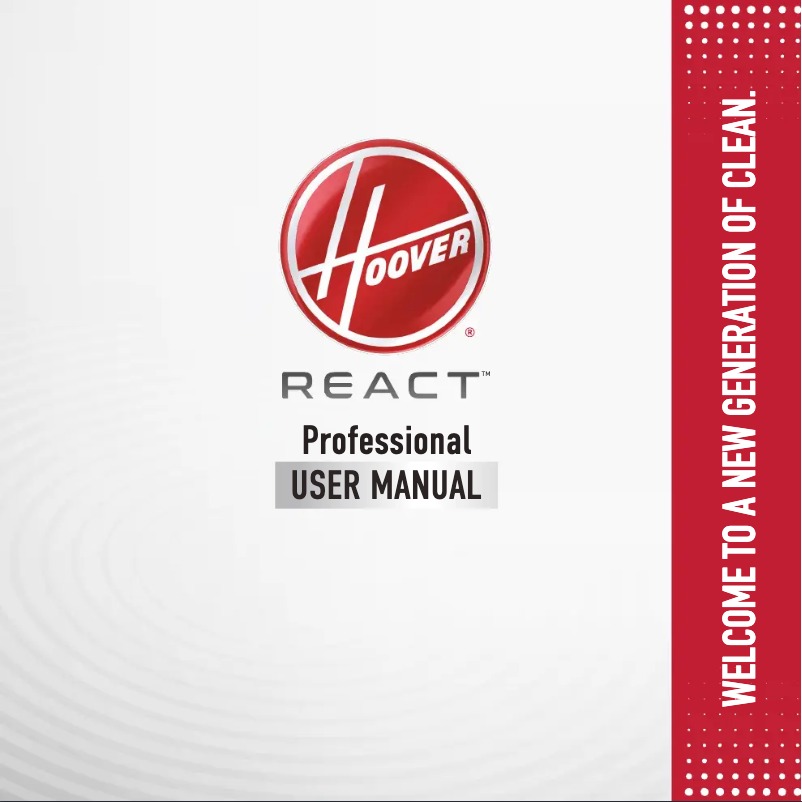 Página 1 del manual Manual de usuario Hoover React Professional UH73201