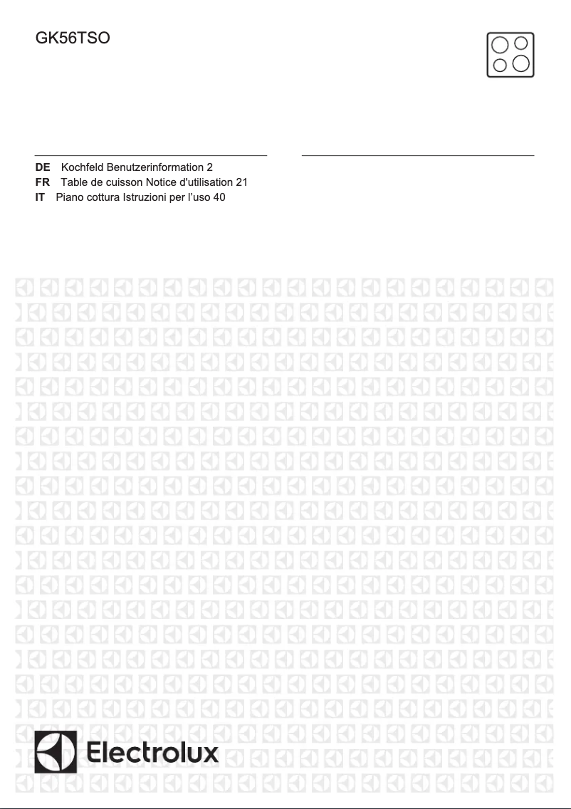 Página 1 del manual Manual de usuario Electrolux GK56TSO