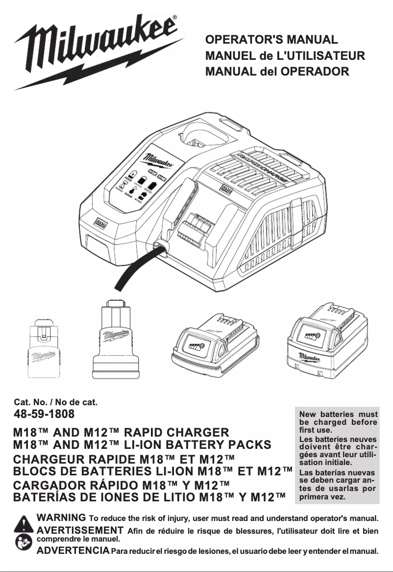 Página 1 del manual Manual de usuario Milwaukee 48-59-1808