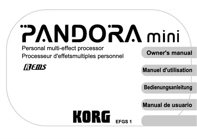 Imagen de la primera página del manual del dispositivo Pandora mini