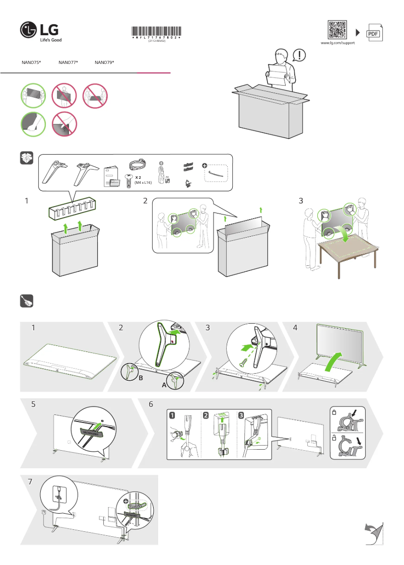Imagen de la primera página del manual del dispositivo 43NANO796PC