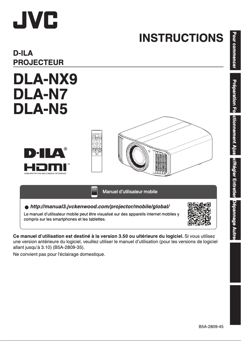 Página 1 del manual Manual de usuario JVC DLA-N5W