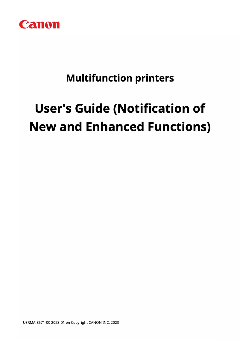 Página 1 del manual Manual de usuario Canon imageRUNNER 2725i