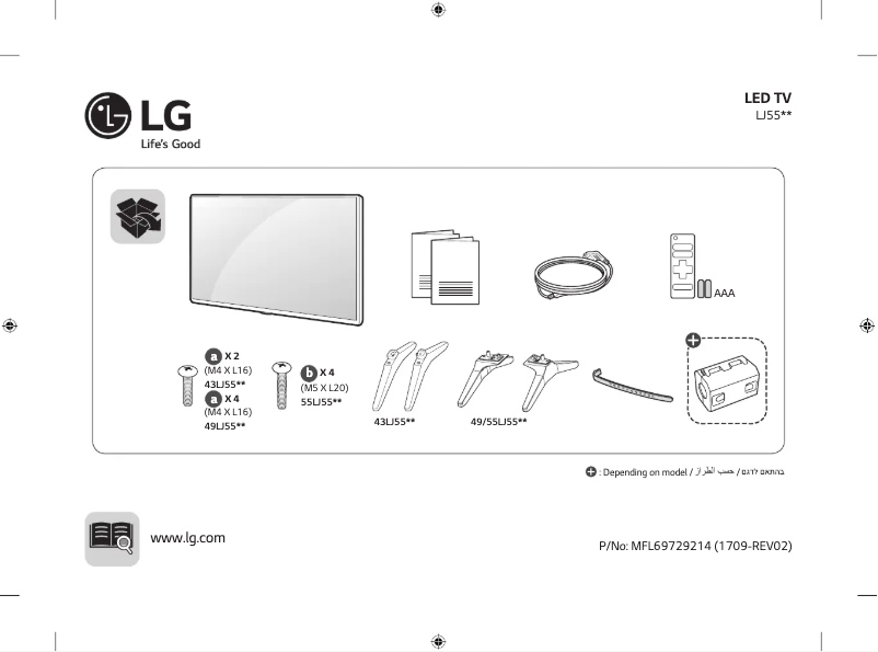 Página nº 1 - Manual de usuario LG 43LJ550Y