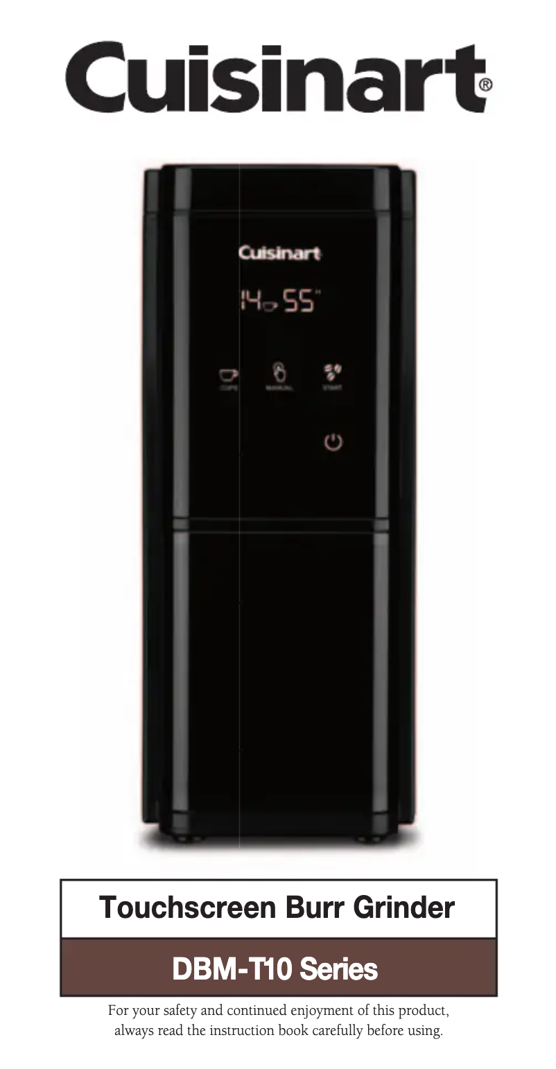 Página 1 del manual Manual de usuario Cuisinart DBM-T10
