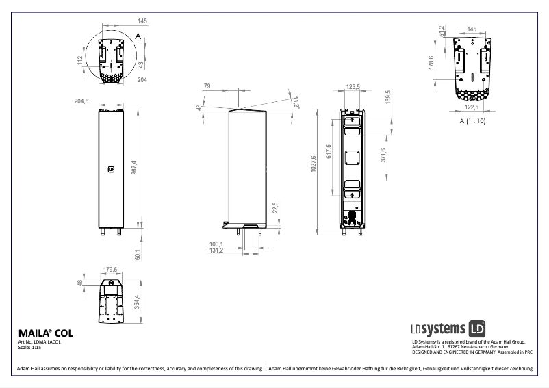 Página nº 1 - Ficha técnica LD Systems MAILA COL