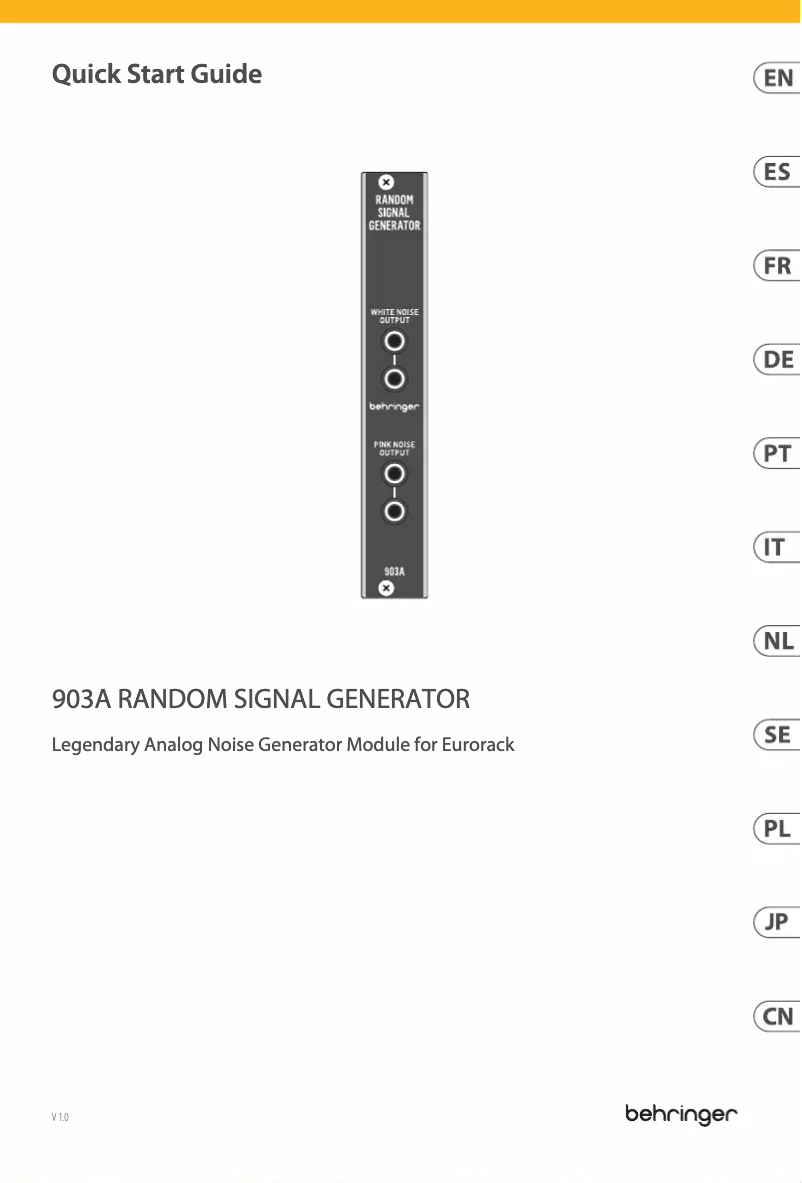 Imagen de la primera página del manual del dispositivo System 55 903A Random Signal Generator