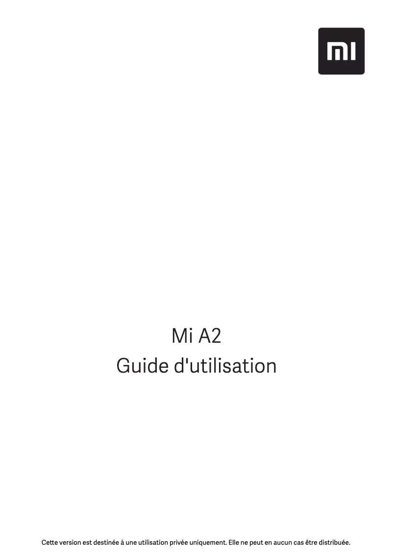 Imagen de la primera página del manual del dispositivo Mi A2