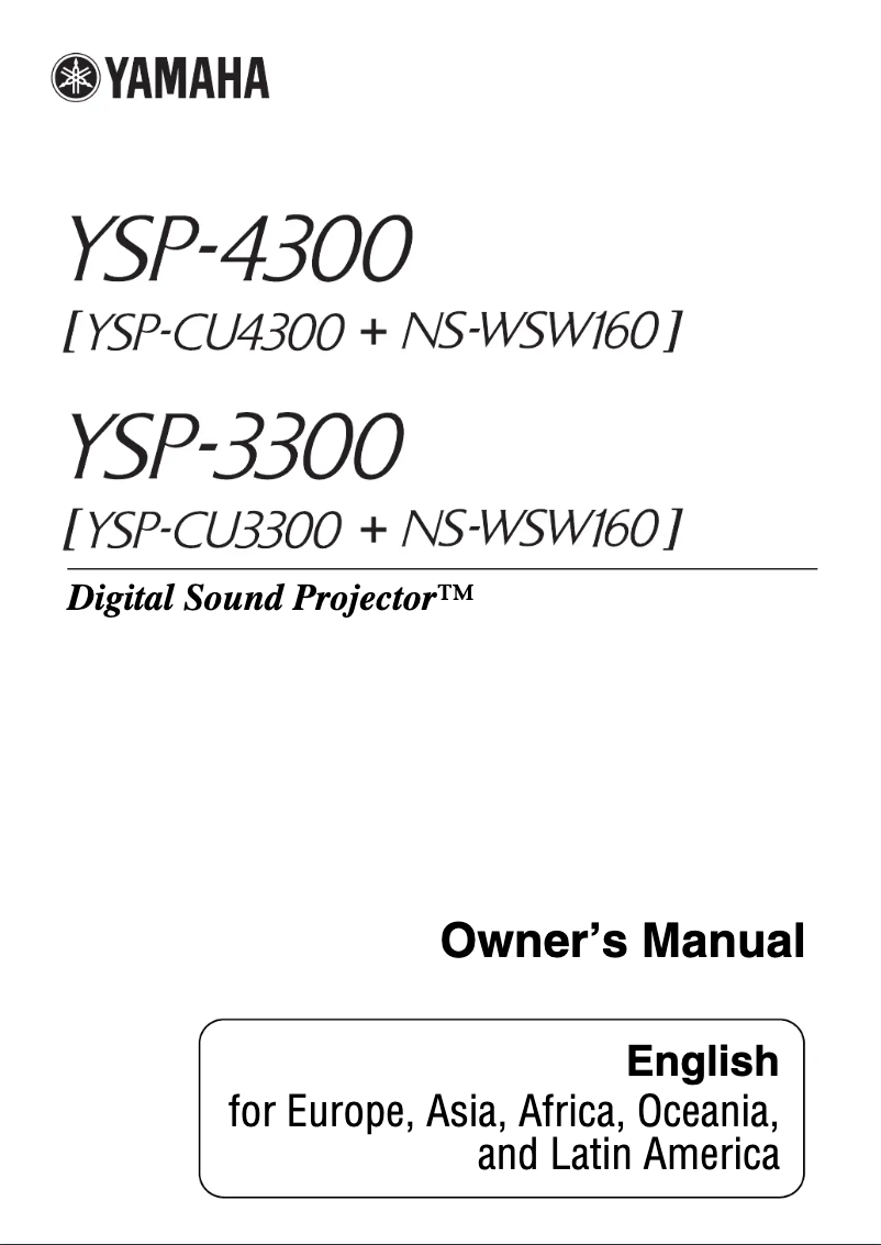 Página 1 del manual Manual de usuario Yamaha YSP-4300