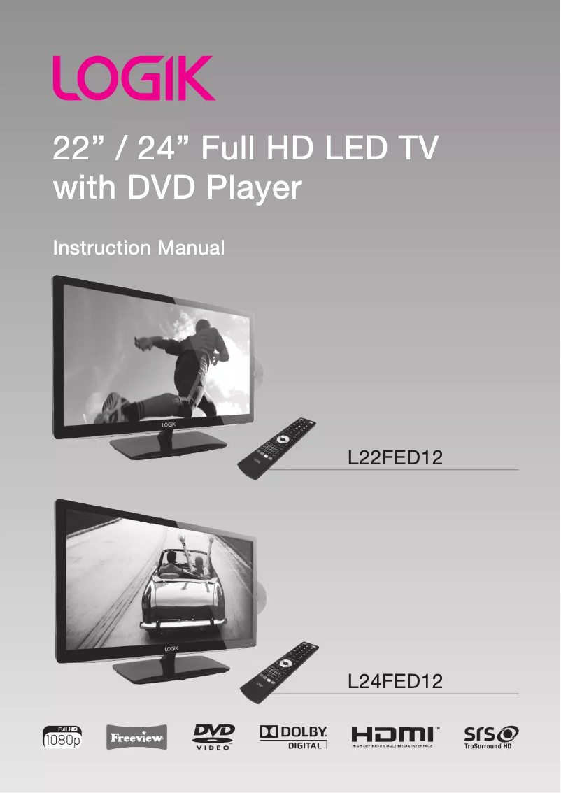 Imagen de la primera página del manual del dispositivo L22FED12