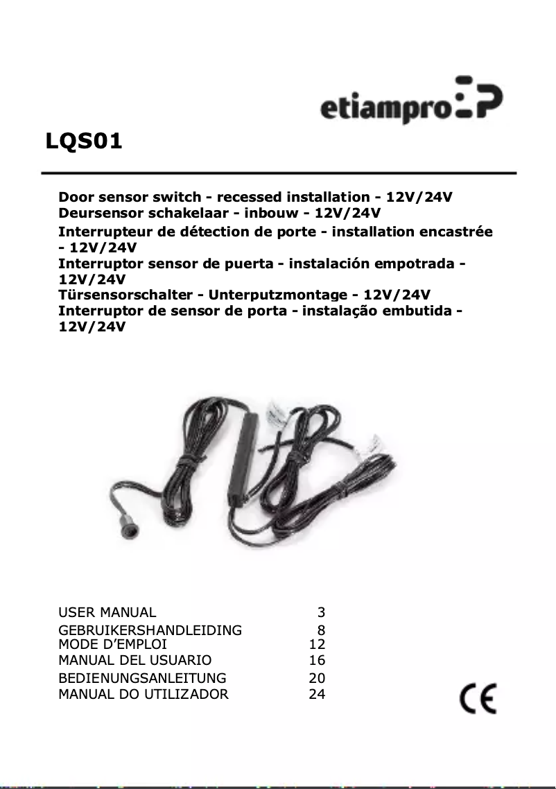 Imagen de la primera página del manual del dispositivo LQS01