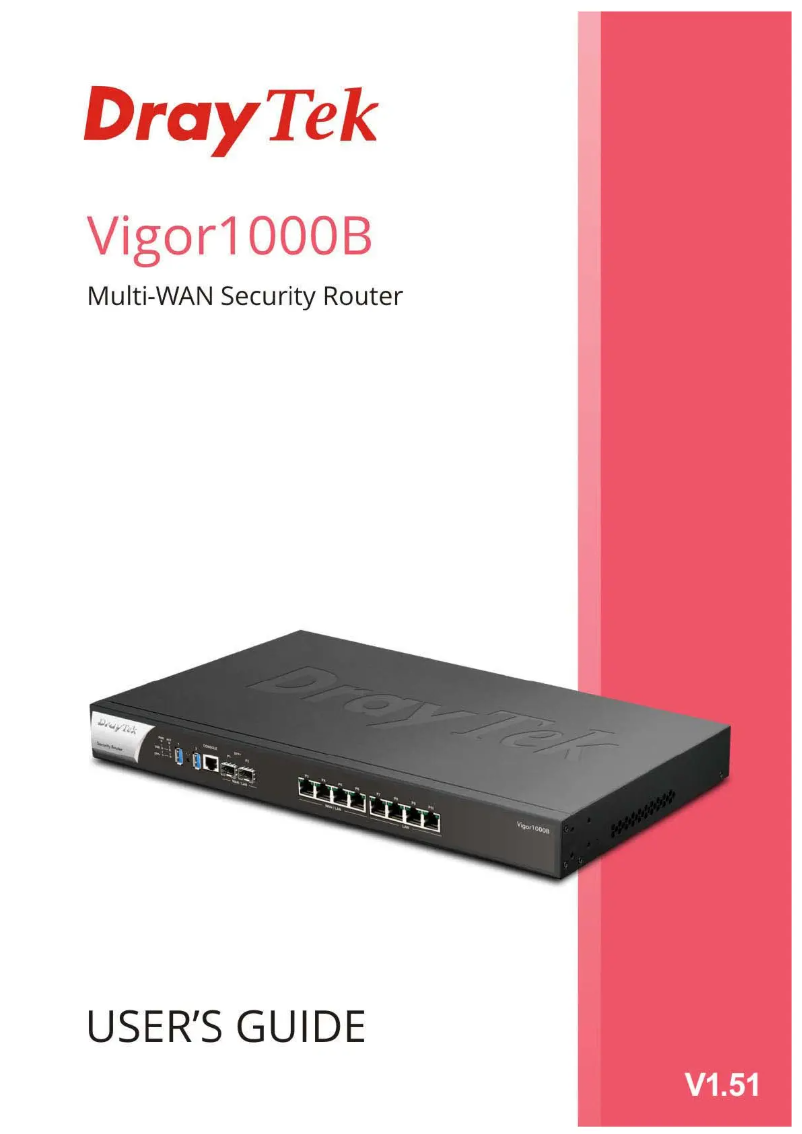 Imagen de la primera página del manual del dispositivo Vigor1000B