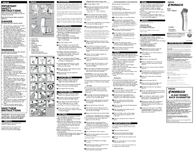 Página 1 del manual Manual de usuario Philips CC5059