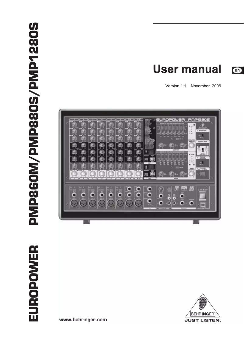 Imagen de la primera página del manual del dispositivo Europower PMP860M