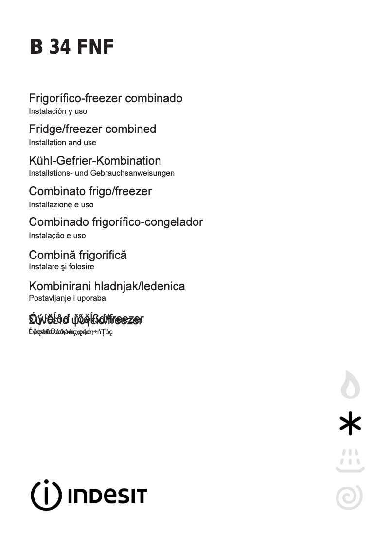 Imagen de la primera página del manual del dispositivo B 34 FNF