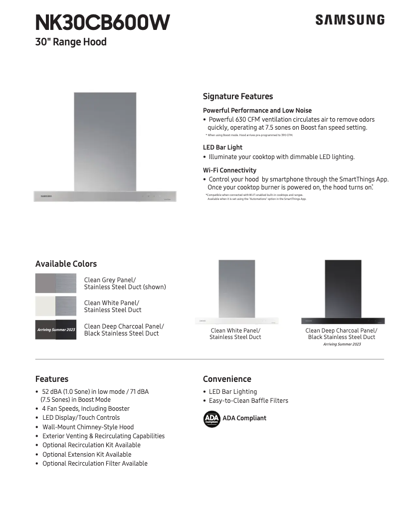 Imagen de la primera página del manual del dispositivo NK30CB600WCG
