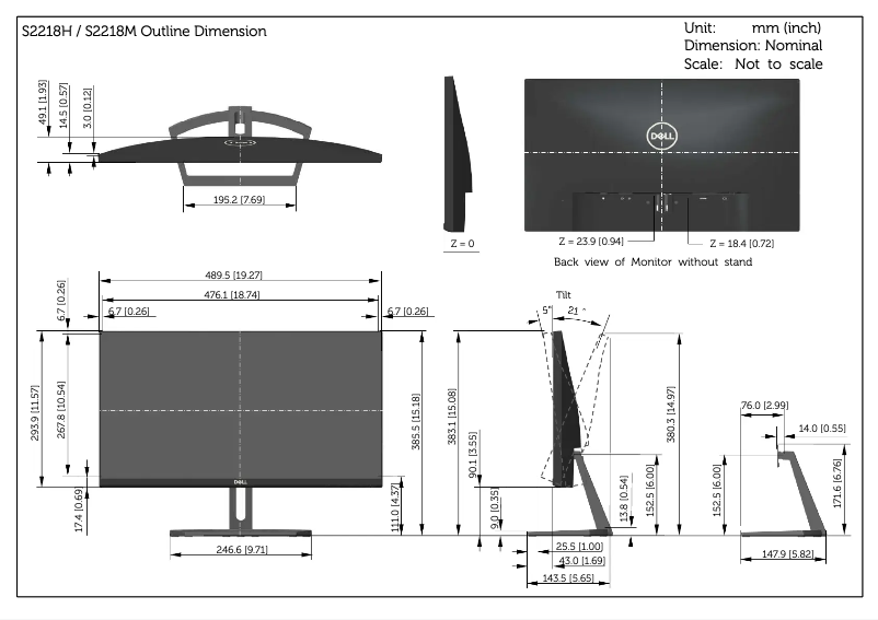 Imagen de la primera página del manual del dispositivo S2218H