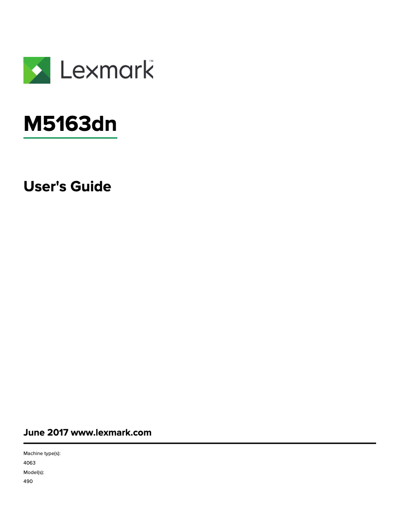 Imagen de la primera página del manual del dispositivo M5163dn