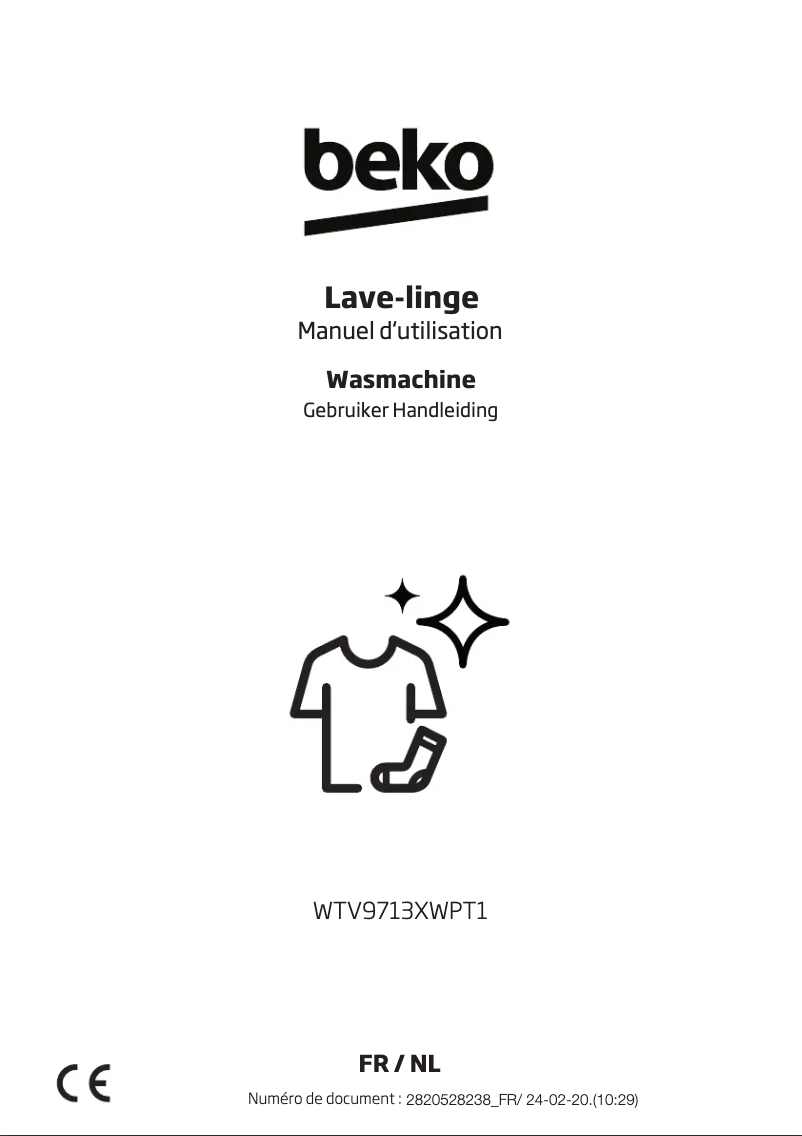 Página 1 del manual Manual de usuario Beko WTV9713XWPT1