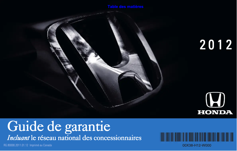 Página nº 1 - Manual de uso y mantenimiento Honda Ridgeline (2012)