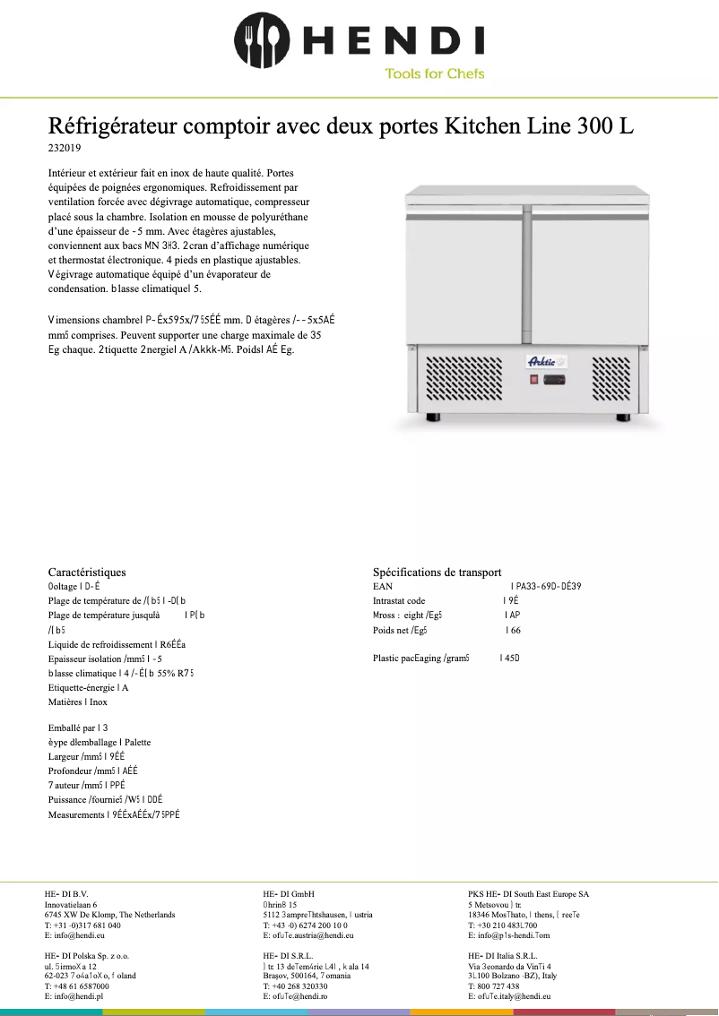 Página 1 del manual Ficha técnica Arktic 232019