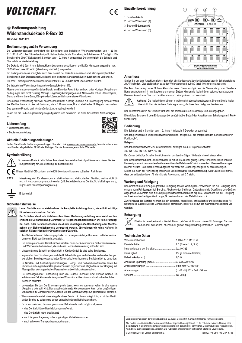 Imagen de la primera página del manual del dispositivo R-BOX 02