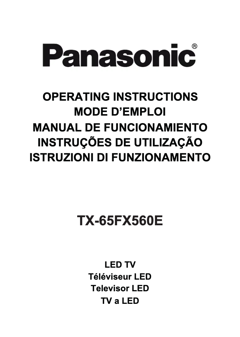 Imagen de la primera página del manual del dispositivo TX-65FX560E