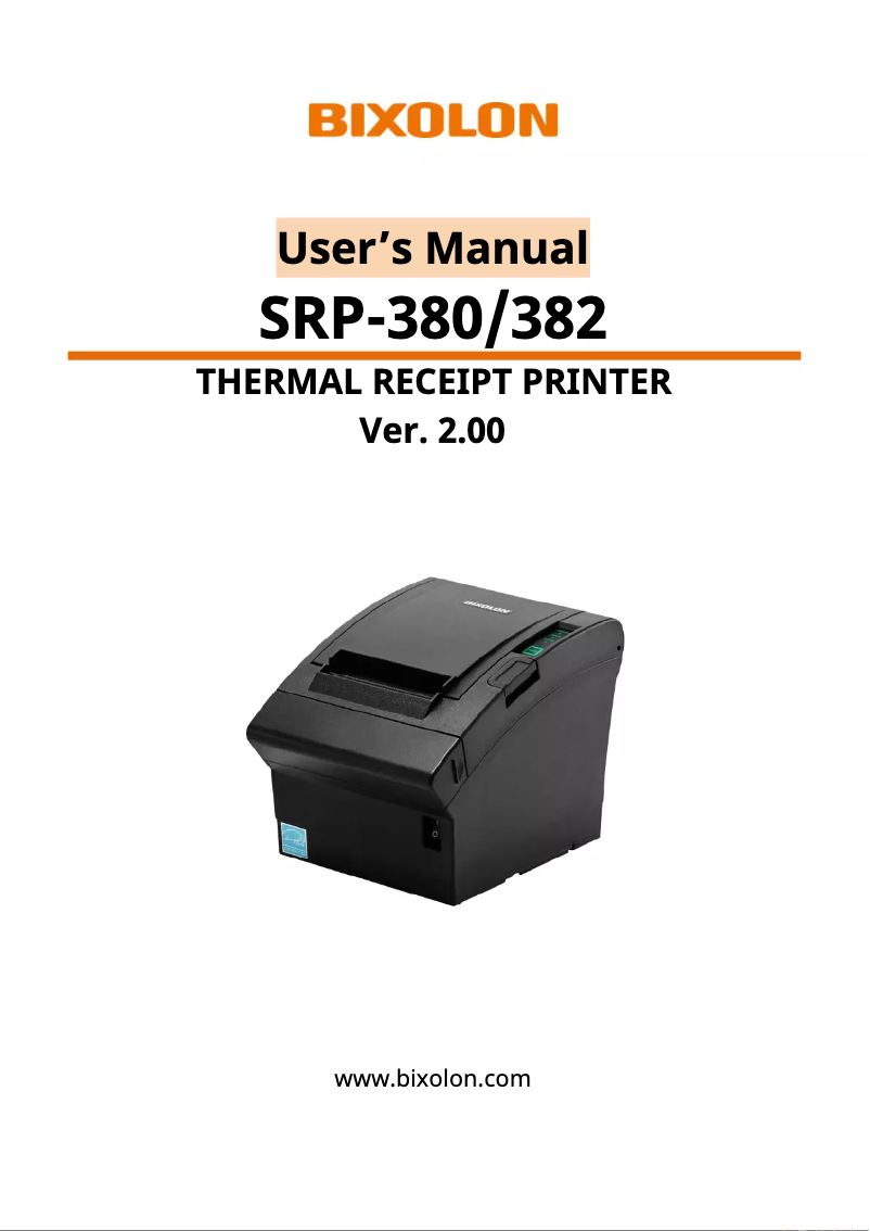 Imagen de la primera página del manual del dispositivo SRP-380