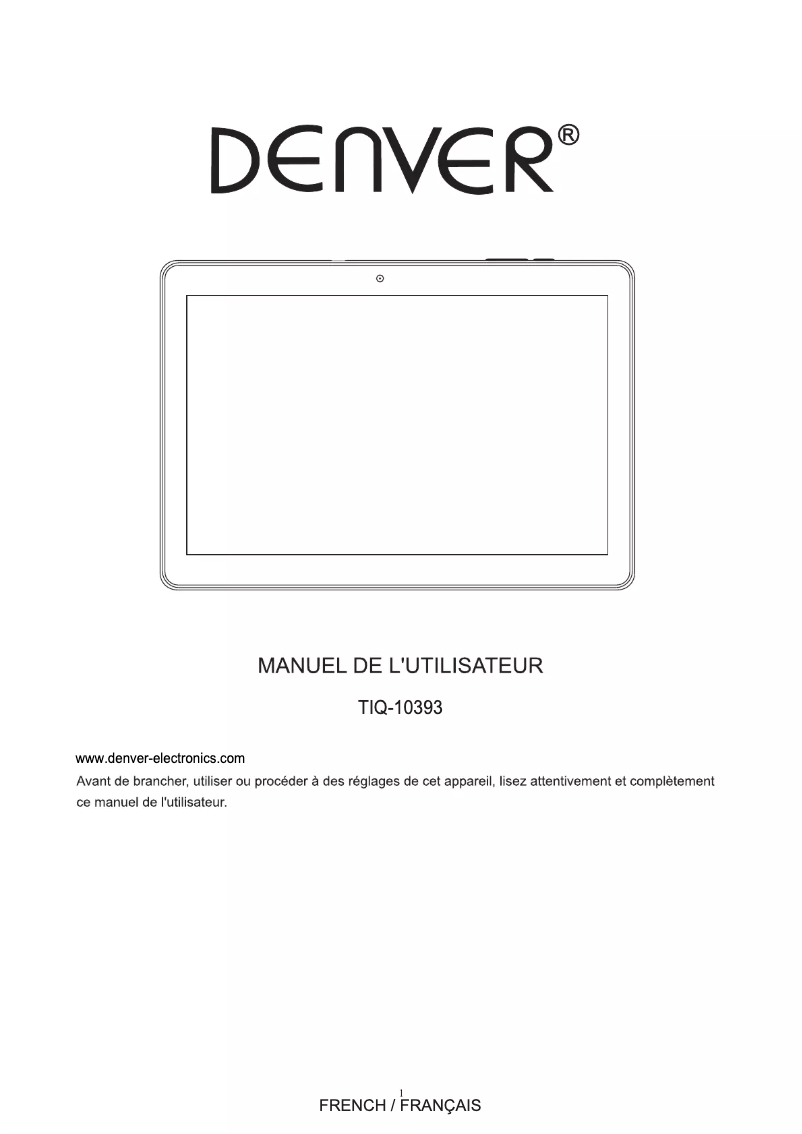 Página nº 1 - Manual de usuario Denver TIQ-10393