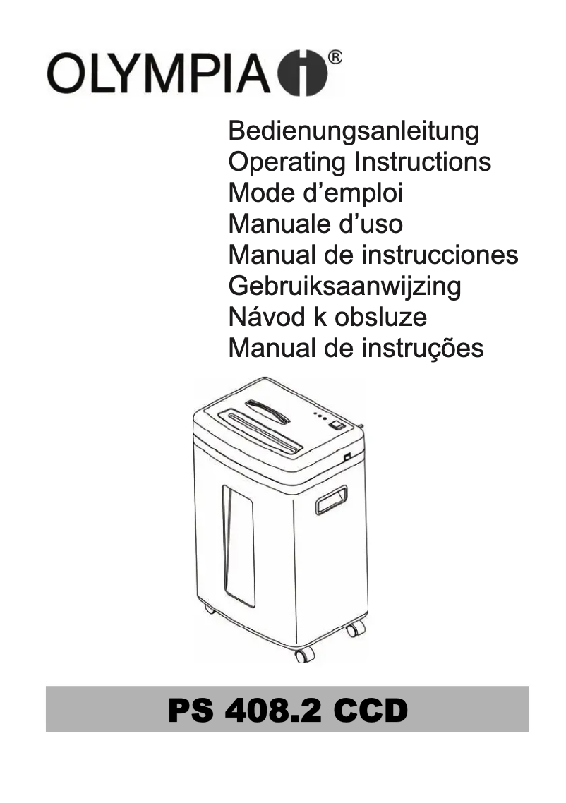 Imagen de la primera página del manual del dispositivo PS 408.2 CCD