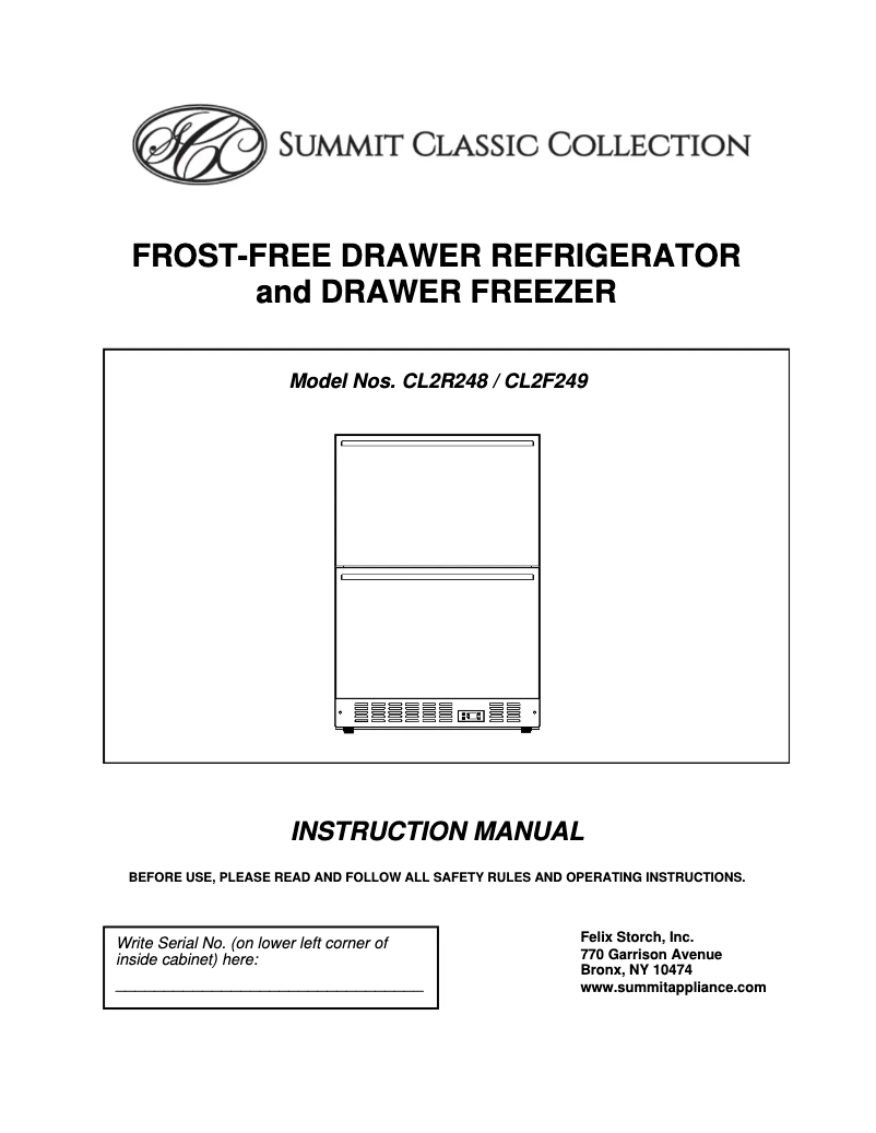 Página 1 del manual Manual de usuario Summit CL2R248