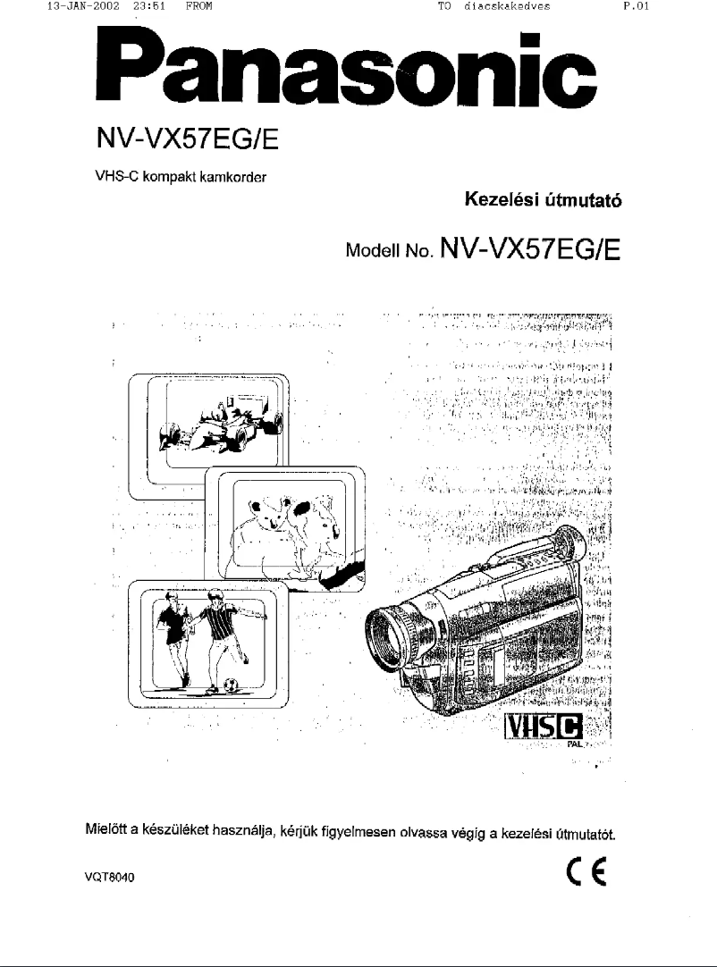 Imagen de la primera página del manual del dispositivo NV-VX57EG