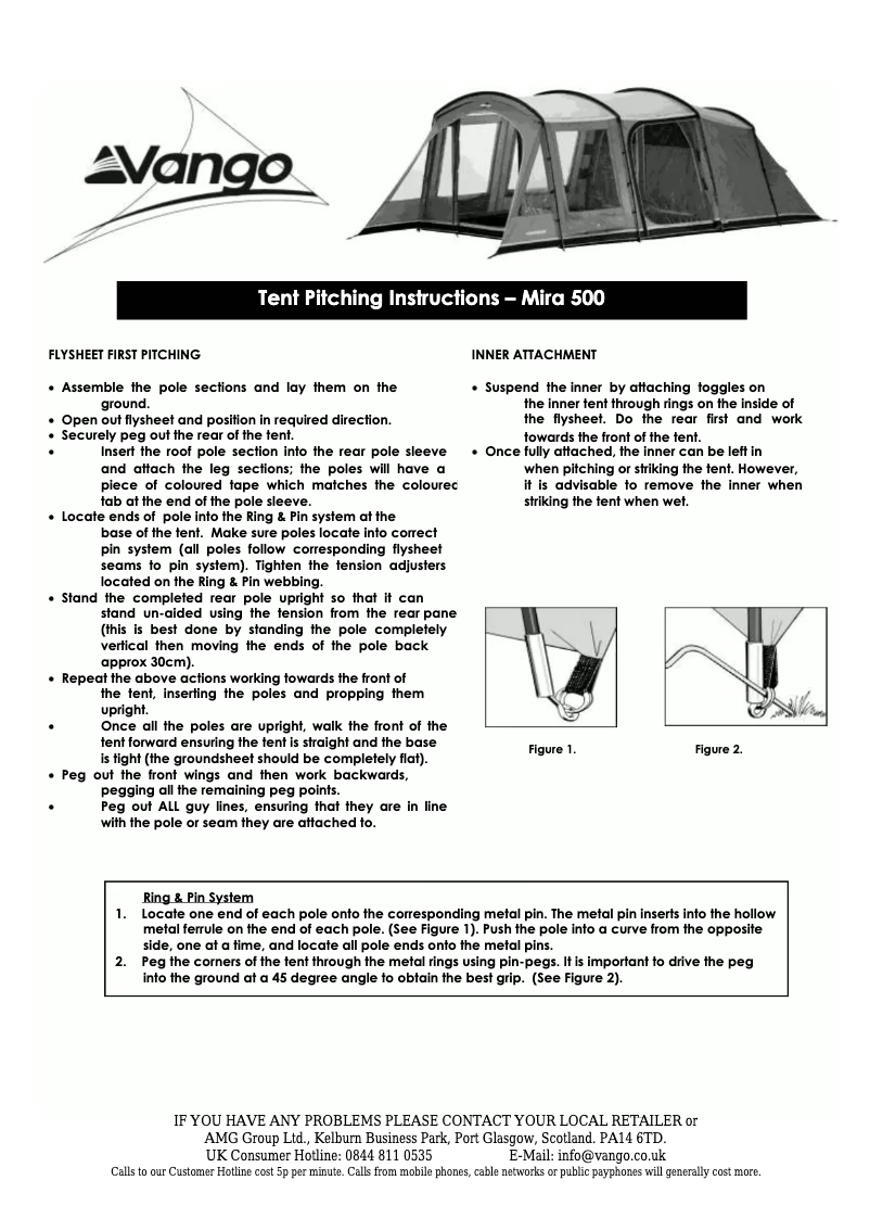 Imagen de la primera página del manual del dispositivo Mira 500