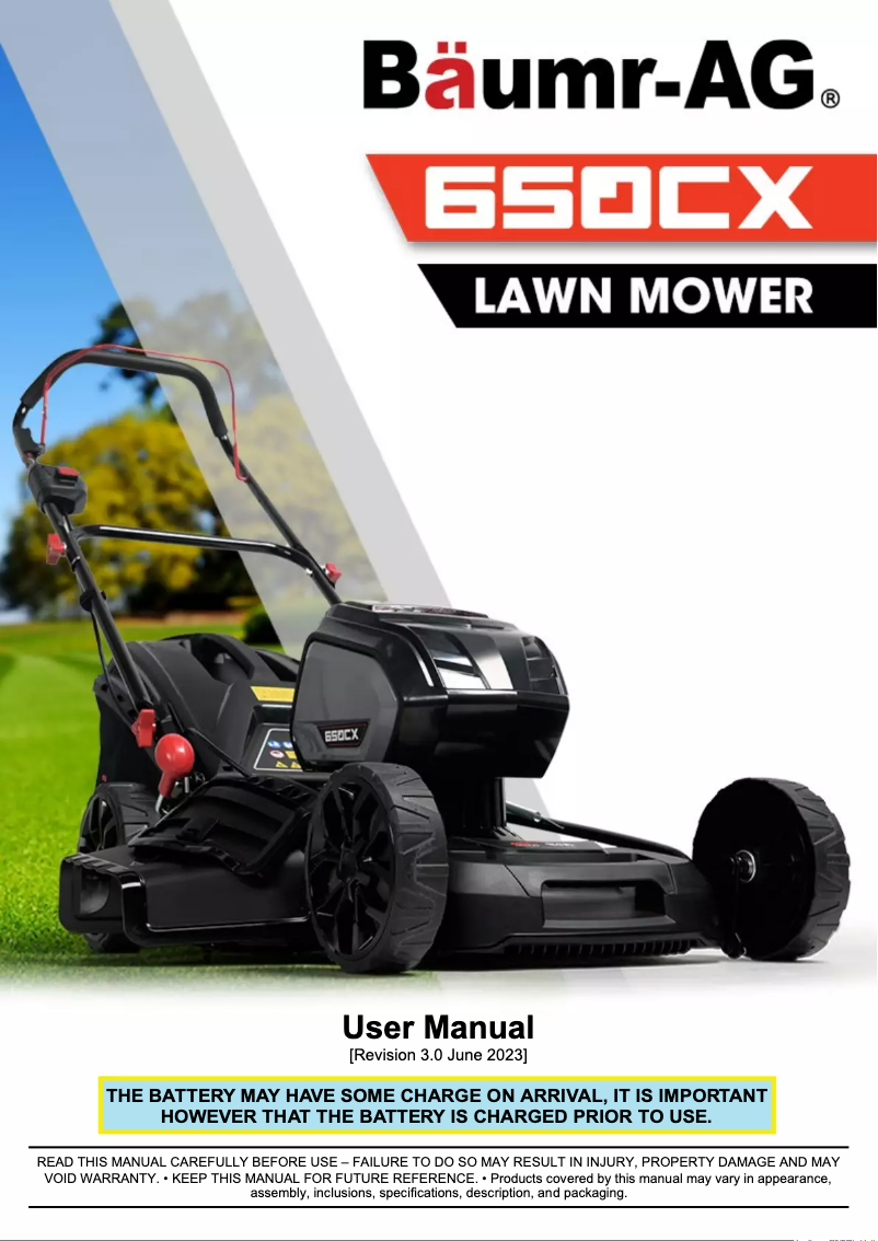 Imagen de la primera página del manual del dispositivo 650CX