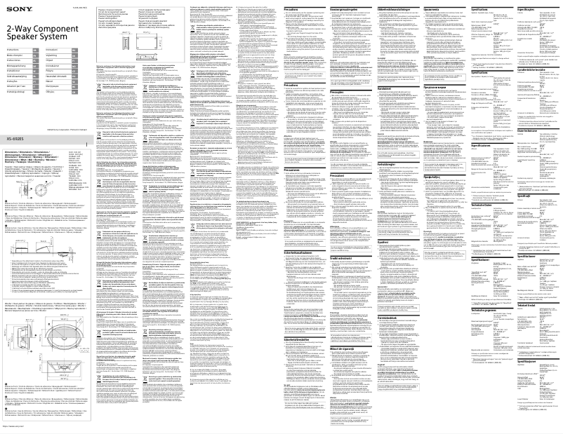 Imagen de la primera página del manual del dispositivo XS-692ES