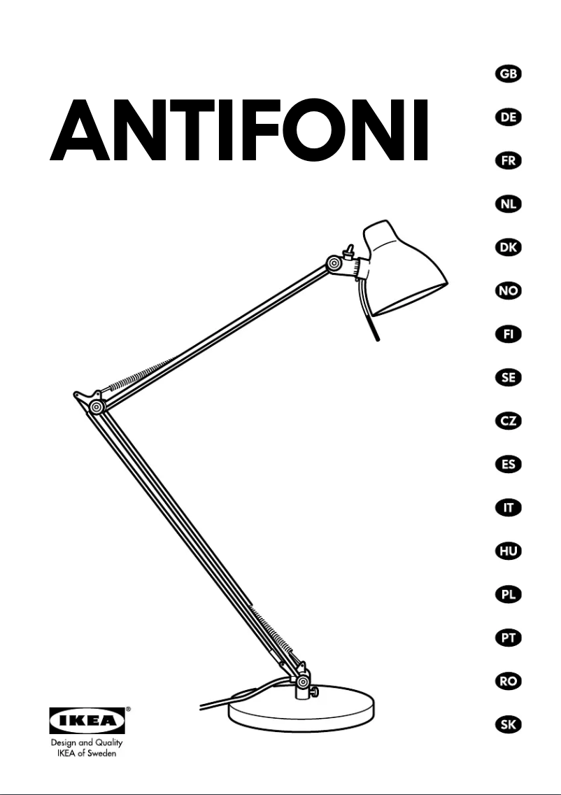 Imagen de la primera página del manual del dispositivo ANTIFONI